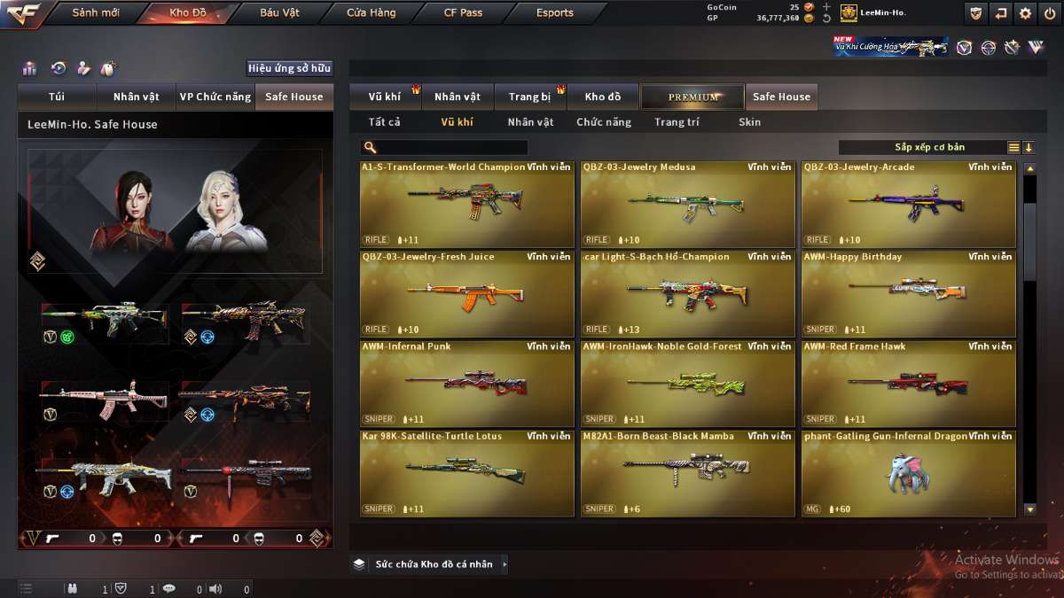 shop acc cf uy tin gia re